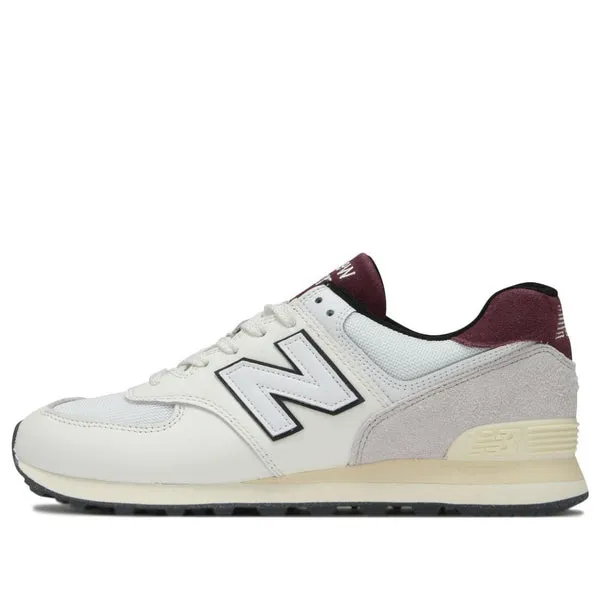 New Balance 574 'White Burgundy' sneakers, white