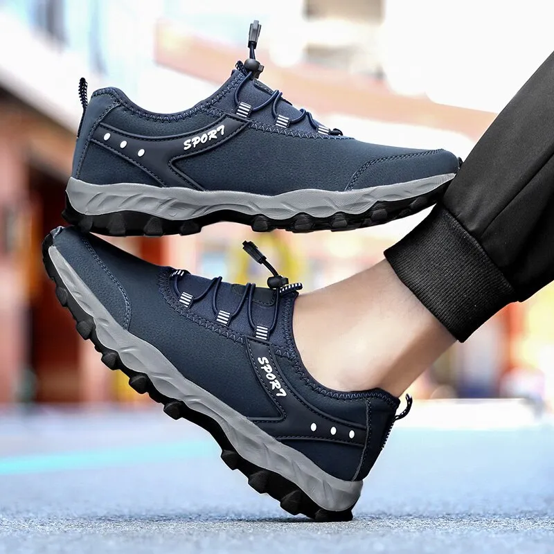 New Brand Fashion Outdoors Sneakers Breathable Lace Up  Men's shoes Men Casual Vulcanized Shoes Zapatos Hombre Big Size 38-47