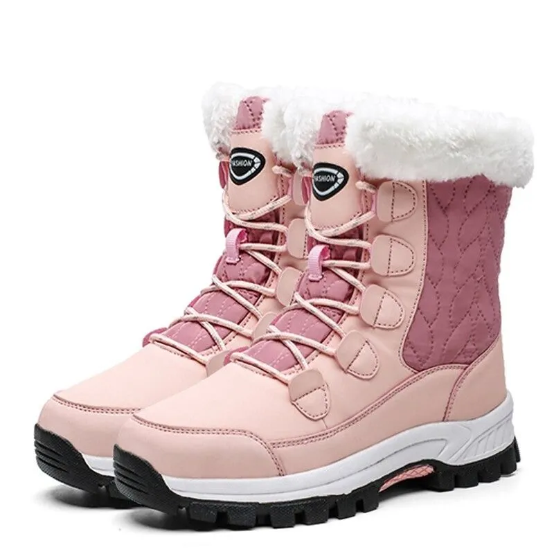 OCW Women Anti-slip Fur Warm Waterproof Snow Boots