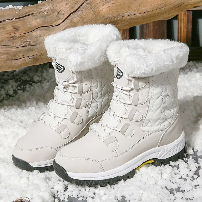 OCW Women Anti-slip Fur Warm Waterproof Snow Boots