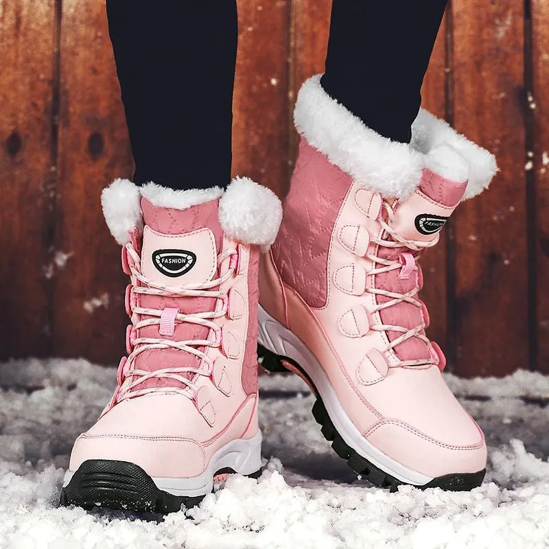 OCW Women Anti-slip Fur Warm Waterproof Snow Boots