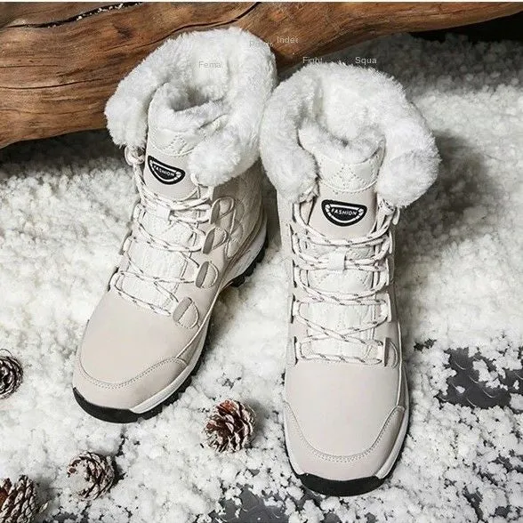 OCW Women Anti-slip Fur Warm Waterproof Snow Boots