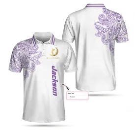 Personalized Golden Your Hole Is My Goal Custom Polo Shirt, Golden Golfer Purple Golf Shirt For Men Coolspod