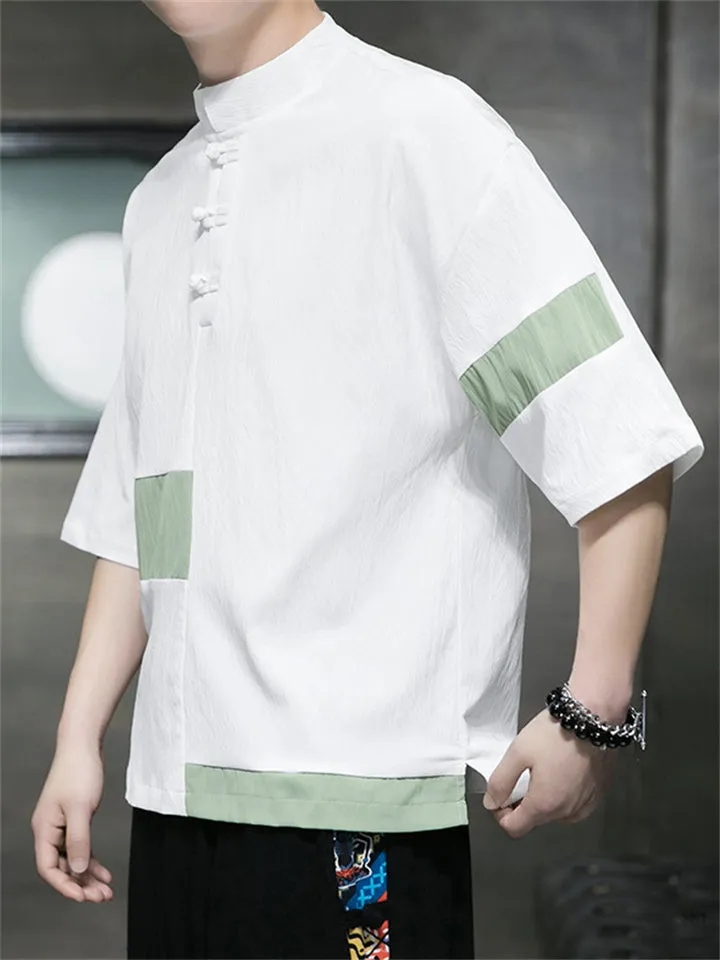 Popular Contrast Color Splicing T-shirts for Men