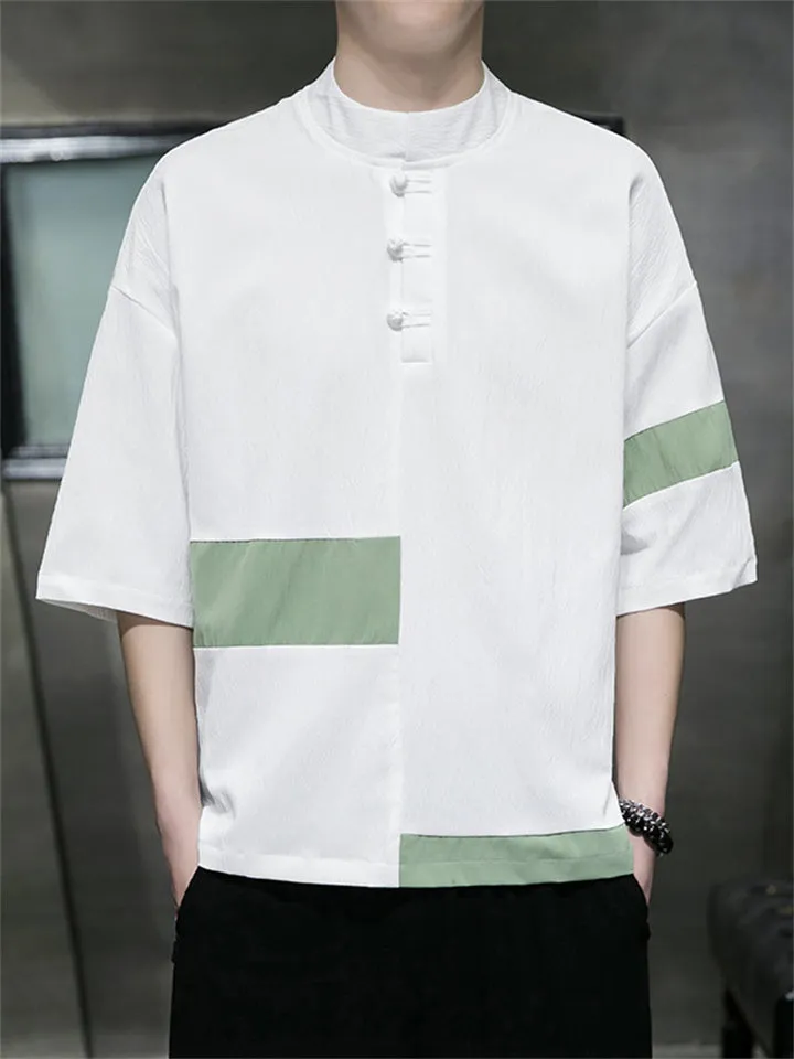 Popular Contrast Color Splicing T-shirts for Men