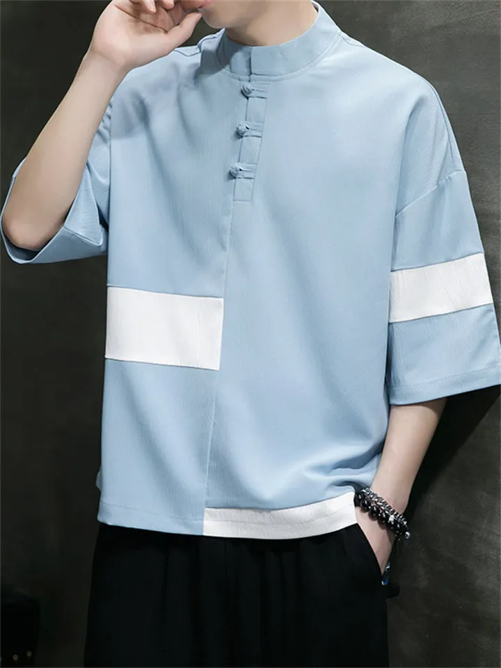 Popular Contrast Color Splicing T-shirts for Men