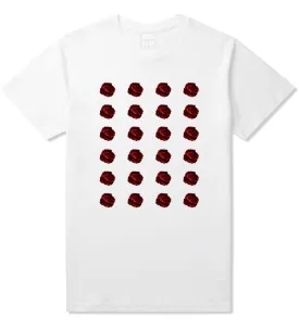 Red Rose Pattern T-Shirt