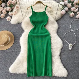 Simple spaghetti strap dress     S300