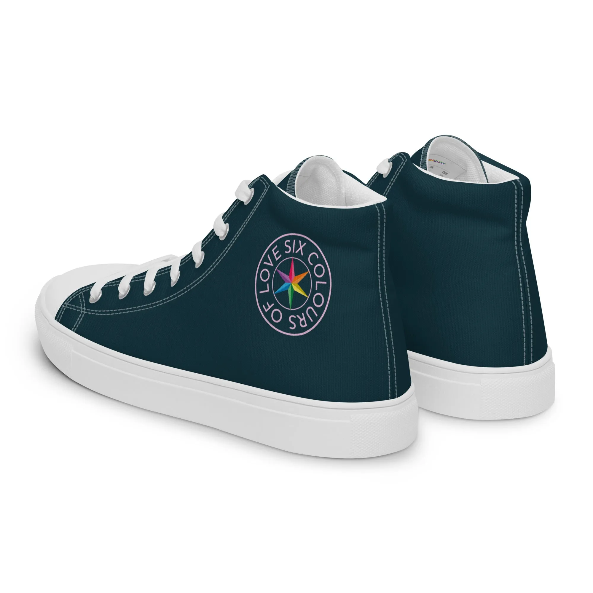 Six Colours Of Love Blue High Top Trainers (male sizes)