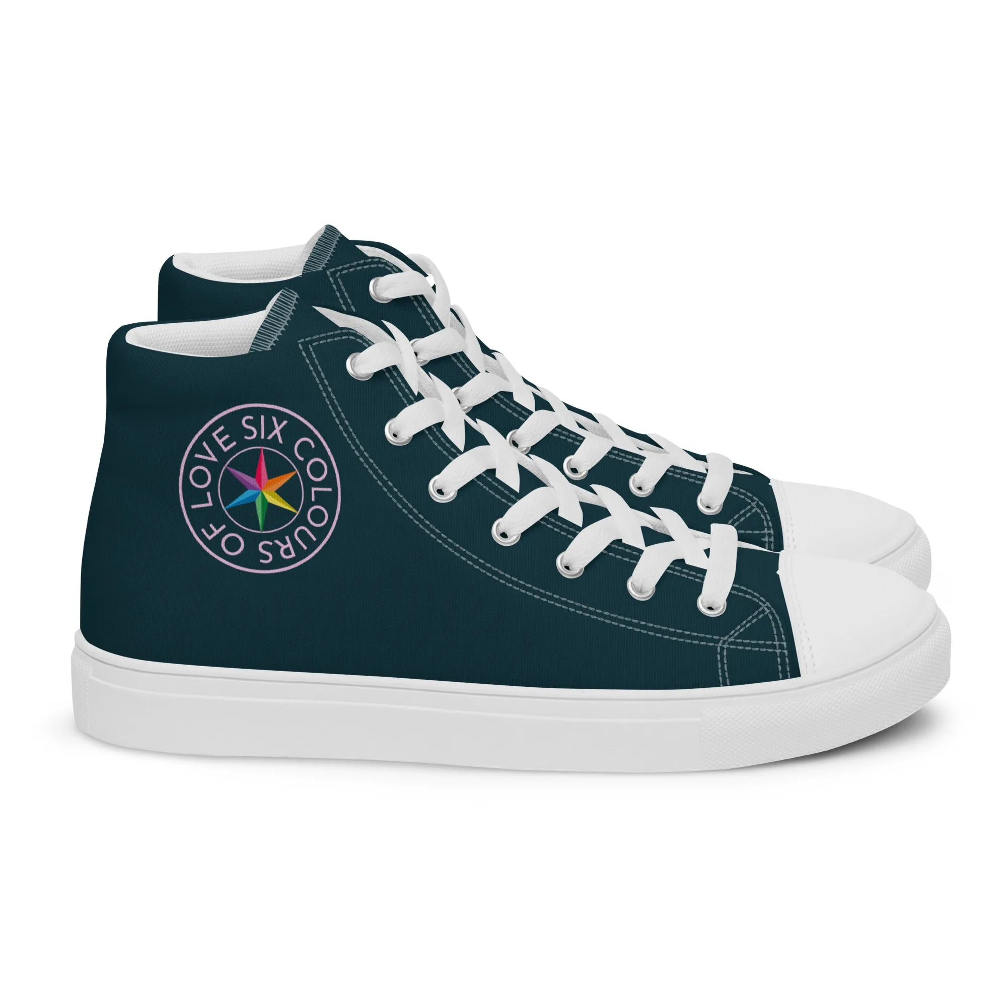 Six Colours Of Love Blue High Top Trainers (male sizes)