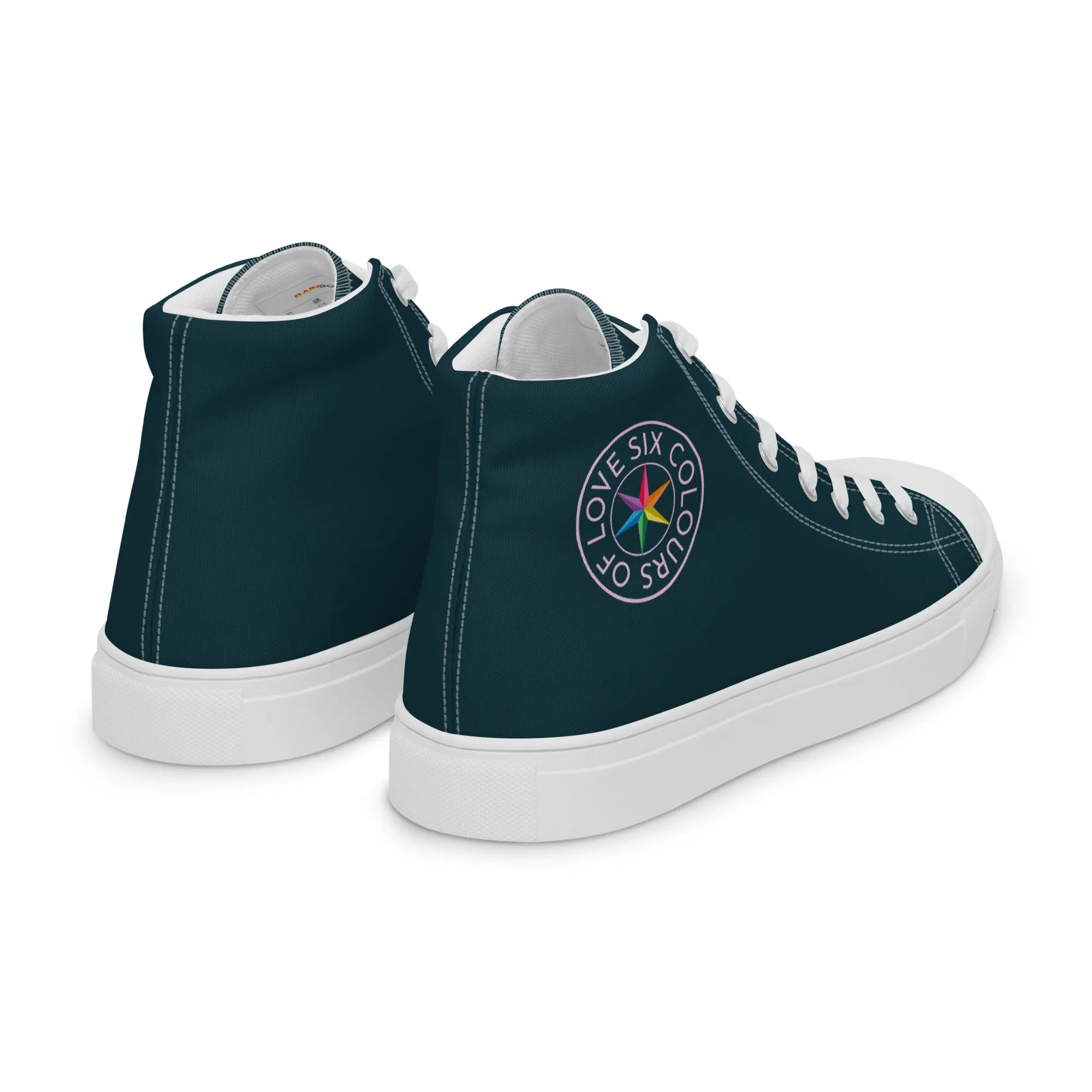 Six Colours Of Love Blue High Top Trainers (male sizes)