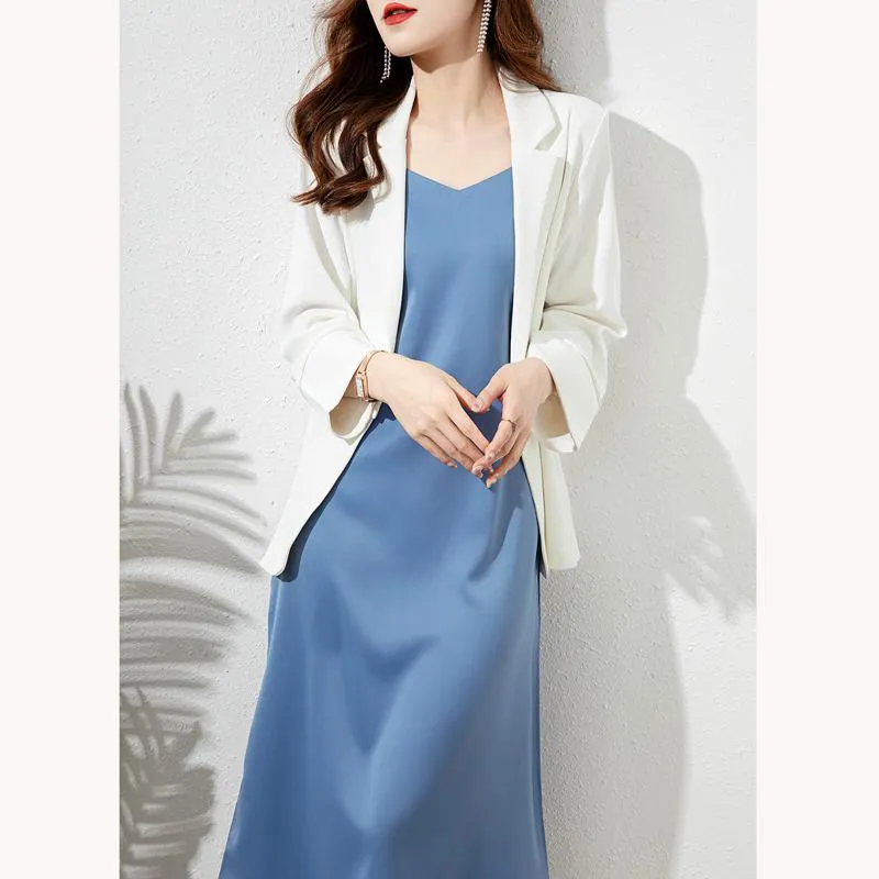 Slimming V-Neck Simplicity Chic Slim-Fit Dress