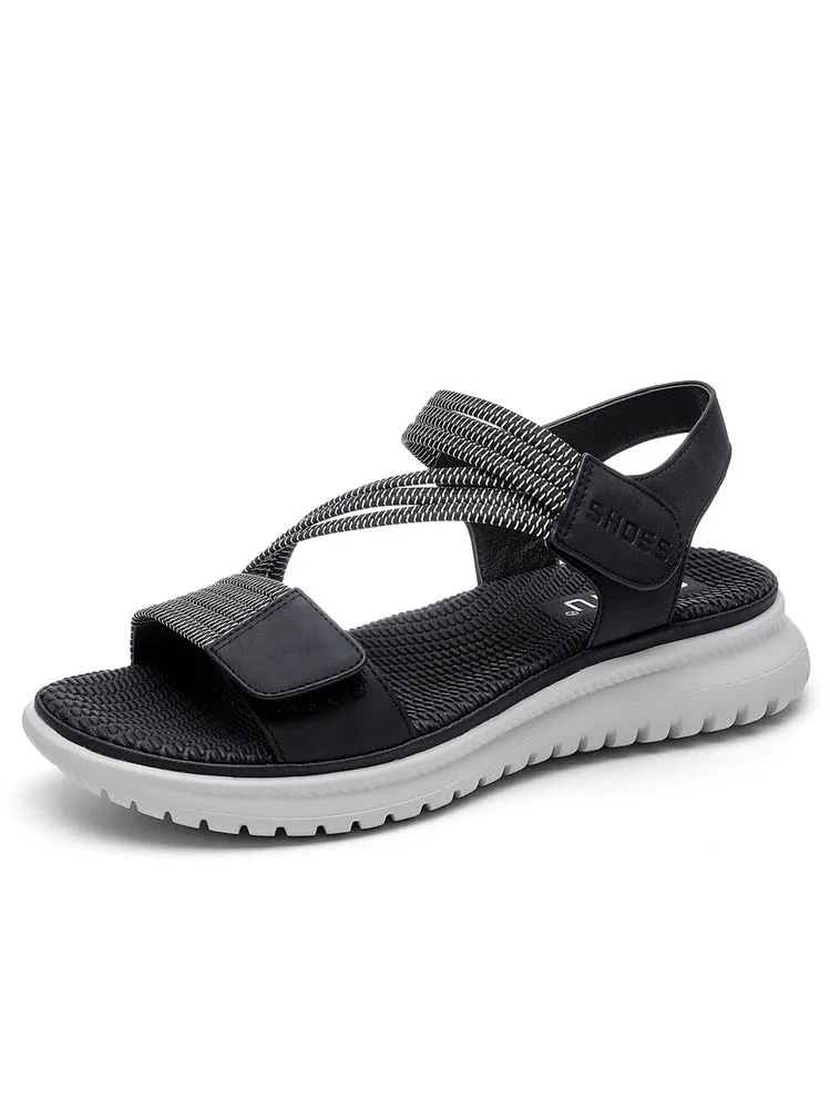 Sport Women's Soft Sandals with Velcro / Fashion Flat Female Shoes - SF0999