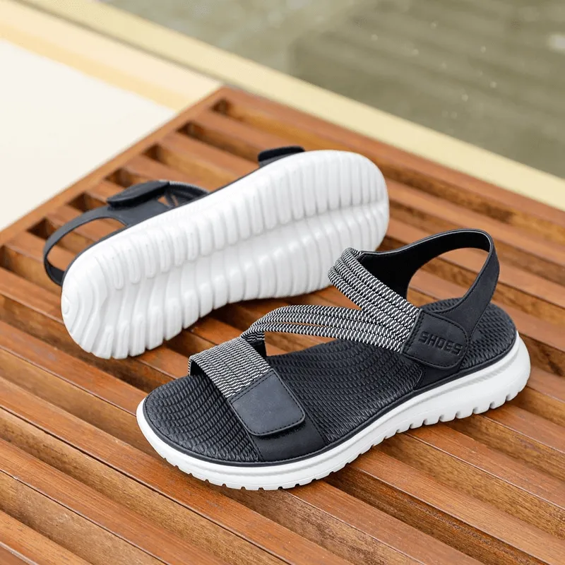 Sport Women's Soft Sandals with Velcro / Fashion Flat Female Shoes - SF0999