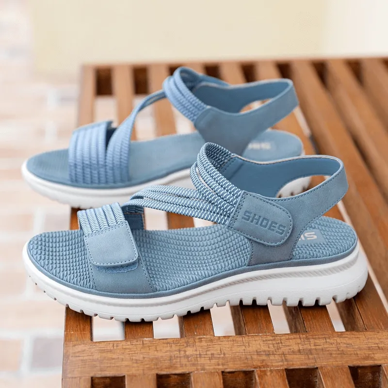 Sport Women's Soft Sandals with Velcro / Fashion Flat Female Shoes - SF0999