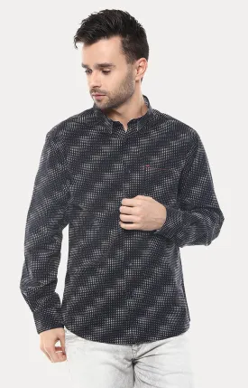 Spykar Men Black Printed Slim Fit Casual Shirt