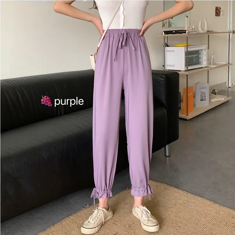 Tapered High-Waisted Cropped Slimming Thin Pants