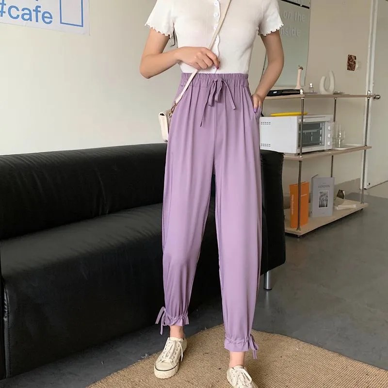 Tapered High-Waisted Cropped Slimming Thin Pants