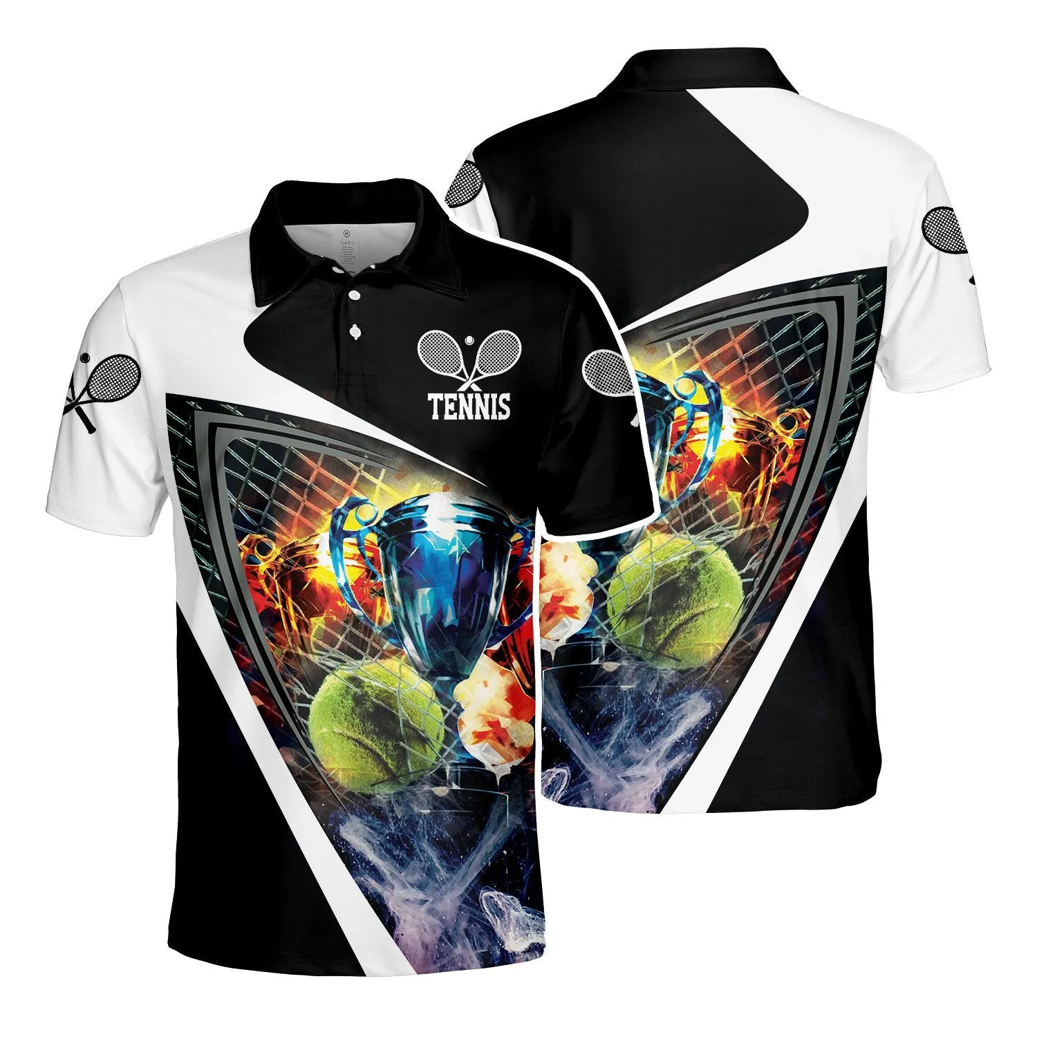 Tennis Lover 3D Polo Shirt For Men, Perfect Gift for Tennis Lovers