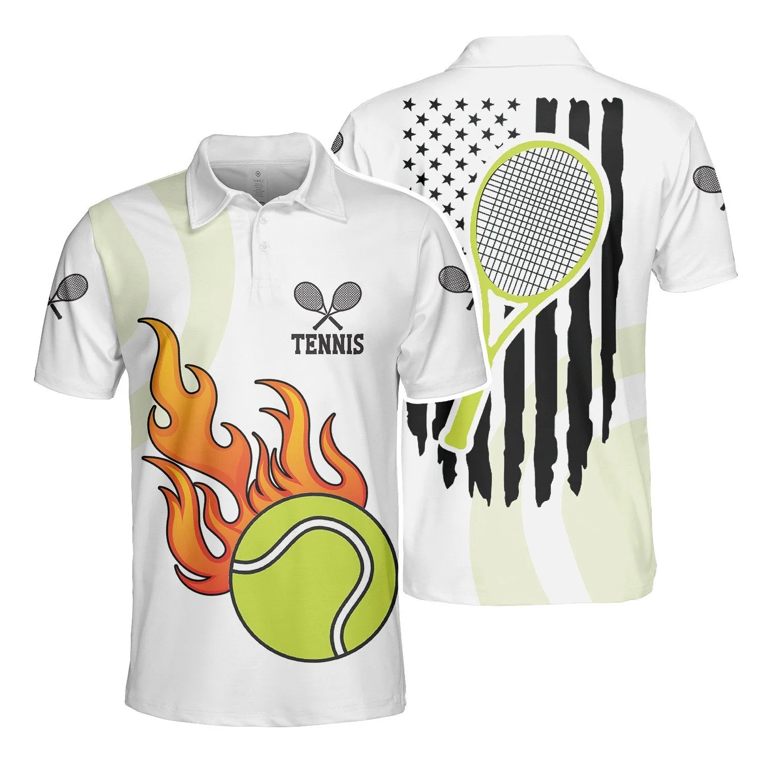 Tennis Lover 3D Polo Shirt For Men, Perfect Gift for Tennis Lovers