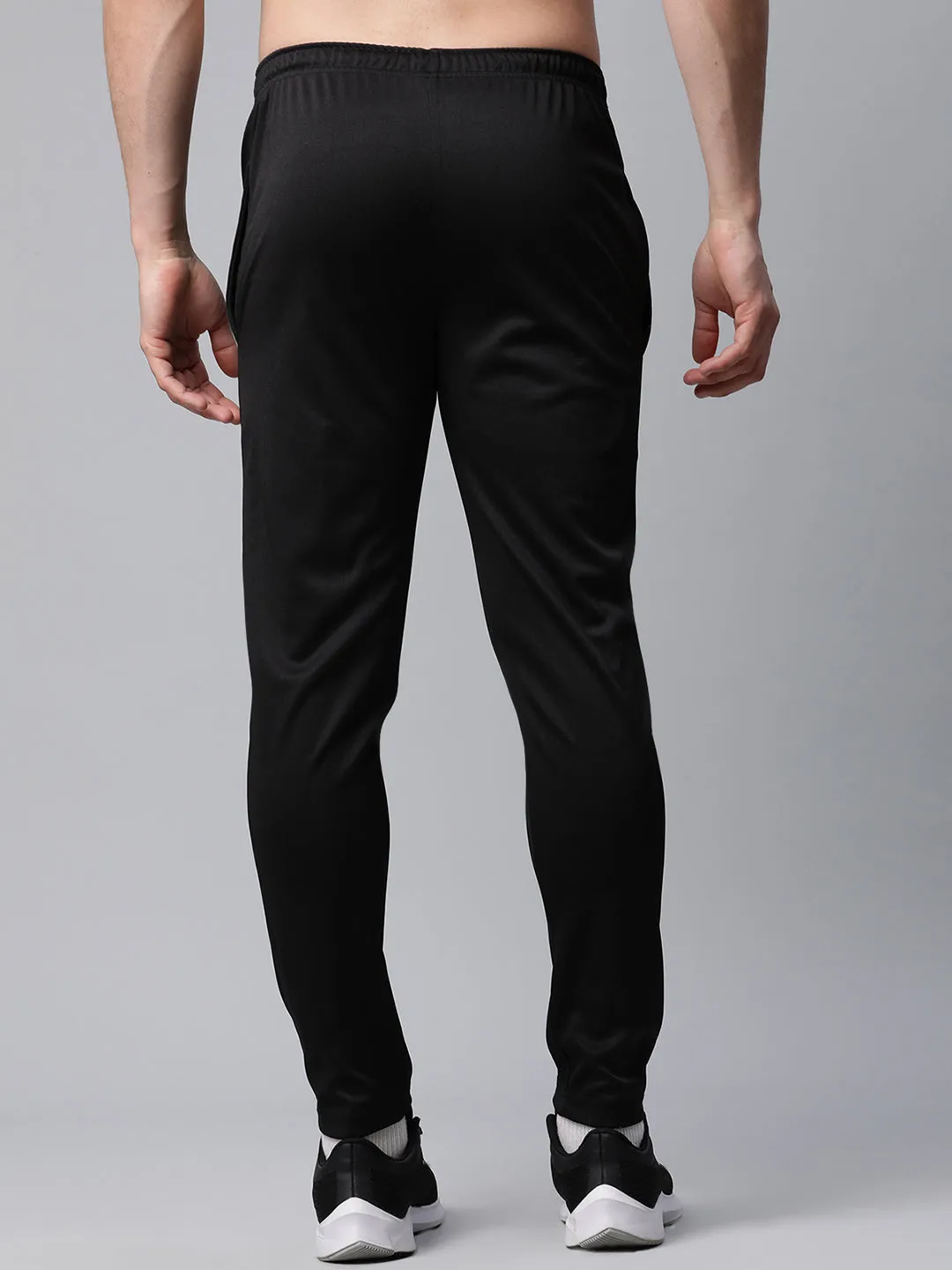 Vimal Jonney Dryfit Polyster Lycra Solid Black Trackpant for Men