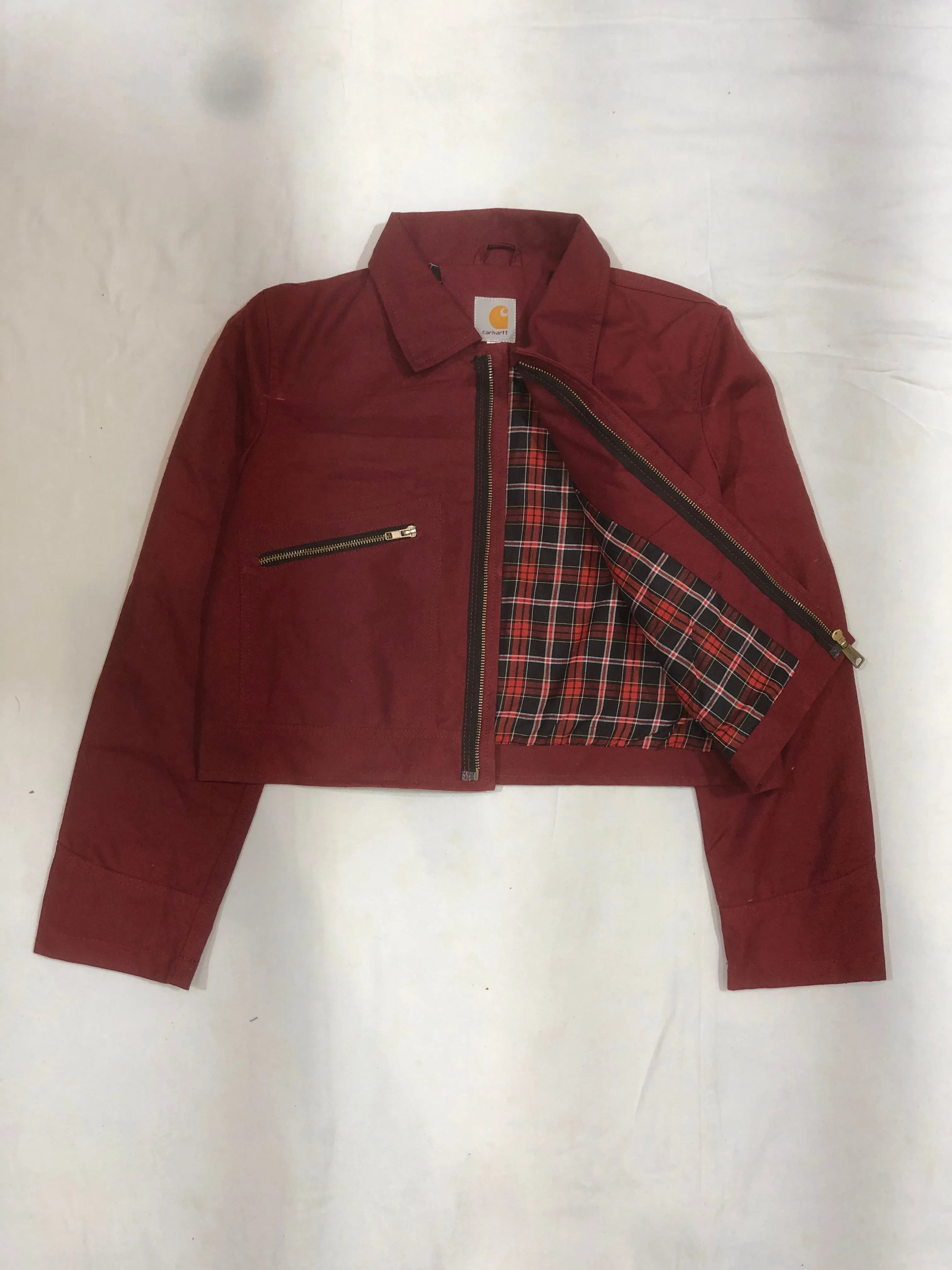 Vintage Carhartt Rework Style Women's Burgundy Jackets - 15 pcs