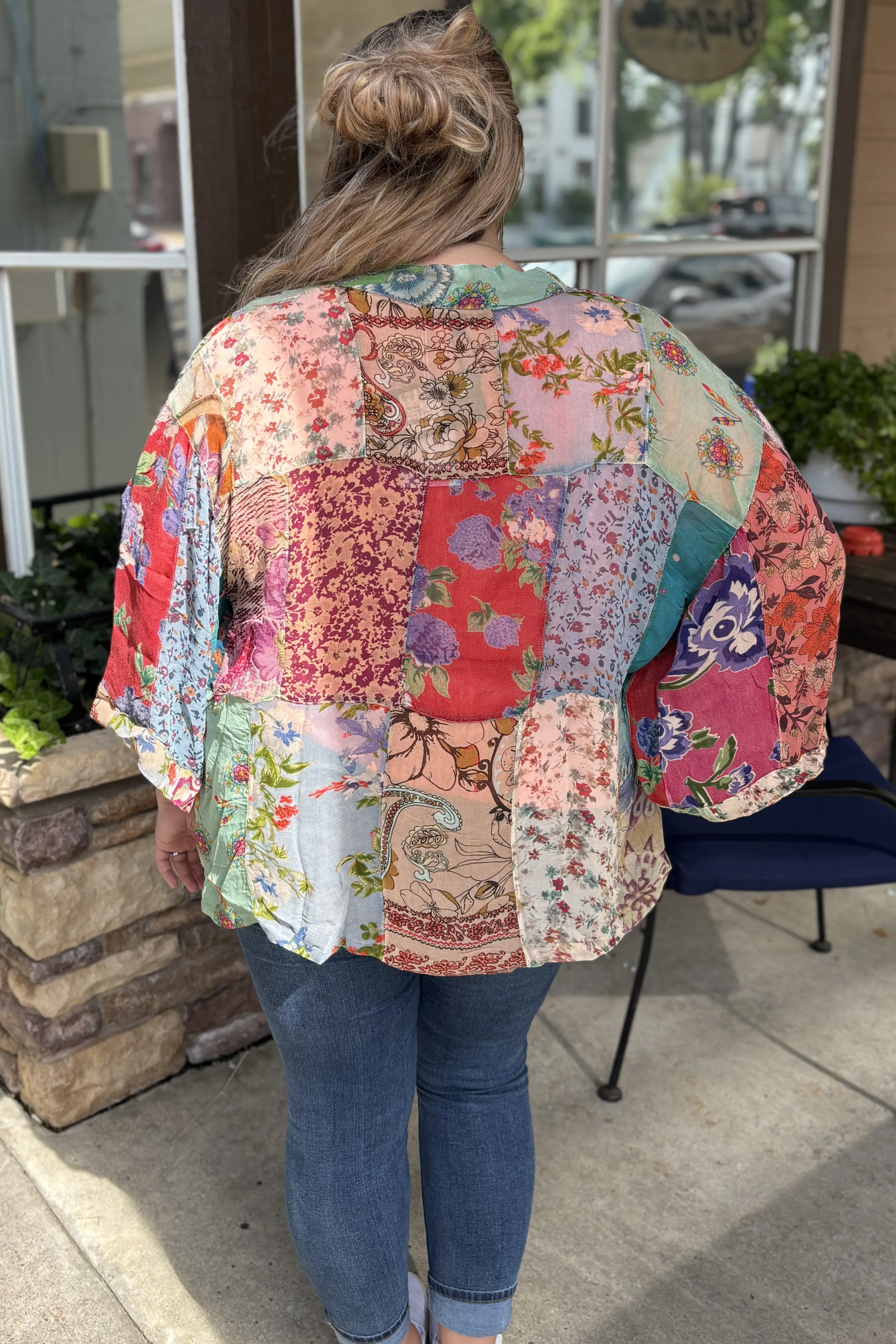 VISCOSE PATCHWORK KIMONO