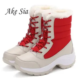 Winter Women Snow Boots Winter Women Keep warm Shoes Autumn Female Mid-Calf Platform Boots Woman Shoes