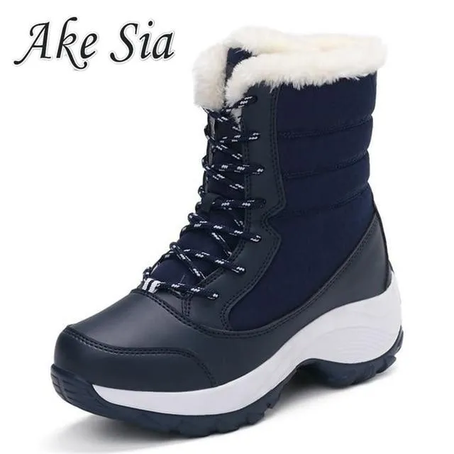 Winter Women Snow Boots Winter Women Keep warm Shoes Autumn Female Mid-Calf Platform Boots Woman Shoes