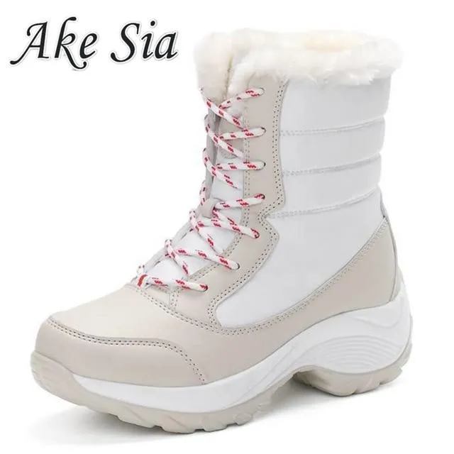 Winter Women Snow Boots Winter Women Keep warm Shoes Autumn Female Mid-Calf Platform Boots Woman Shoes