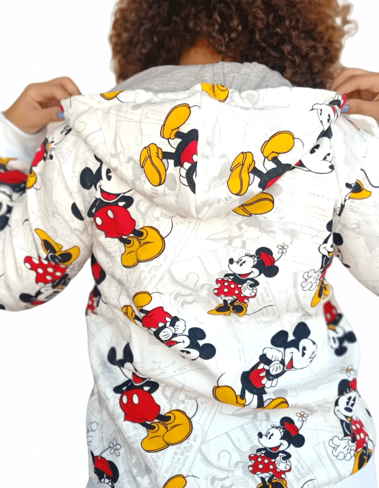 Women mickey hoodie Jacket - White