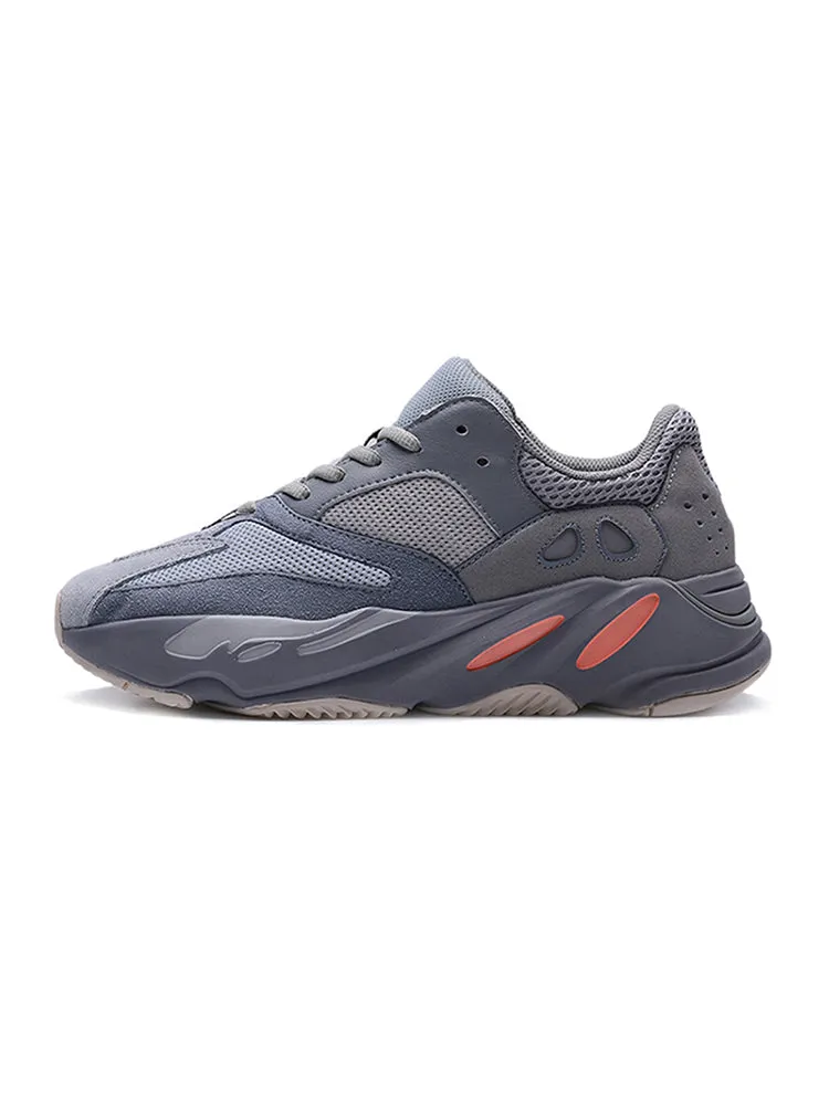 WOMEN OEYES Ventilate Thick-Soled Sports Sneakers Grayish Orange