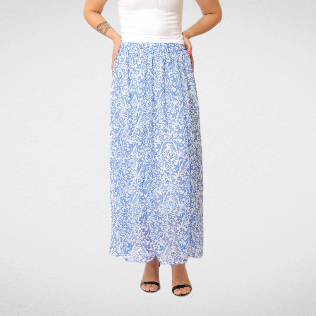 Women Skirt - Chiffon - Blue