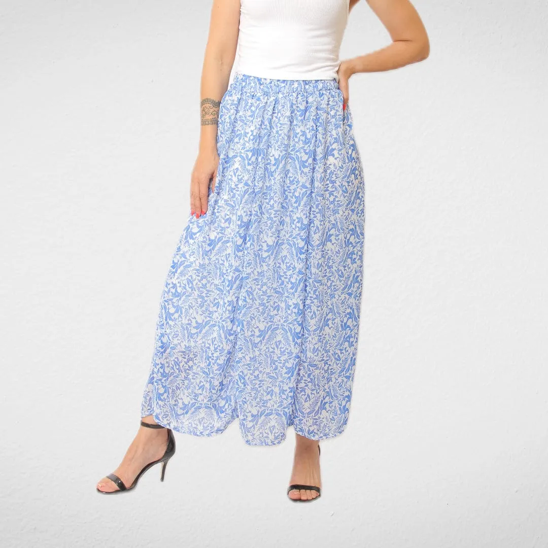 Women Skirt - Chiffon - Blue