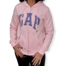 Women Zip-Through with Hoodie - Pink