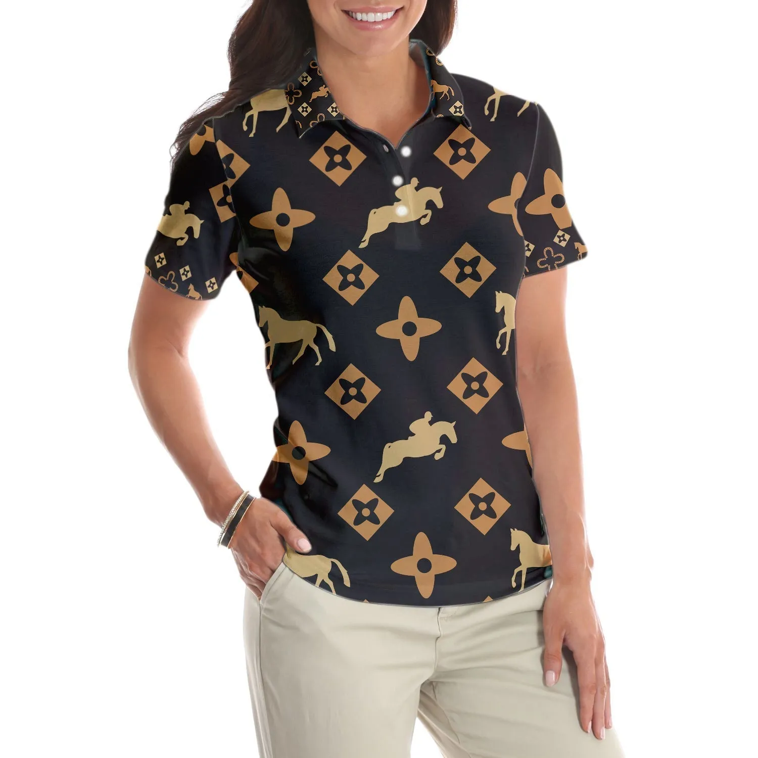 Women'S Riding Polo Equestrian Short Sleeve Women Polo Shirt Coolspod