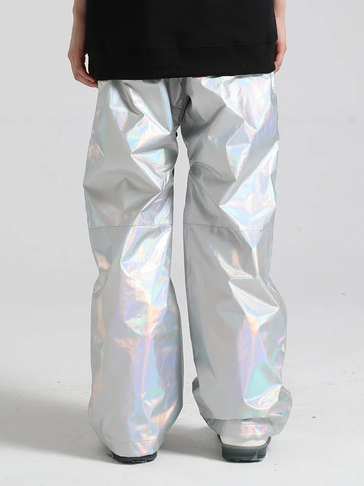 Women's Silver Dazzling Ski Pants