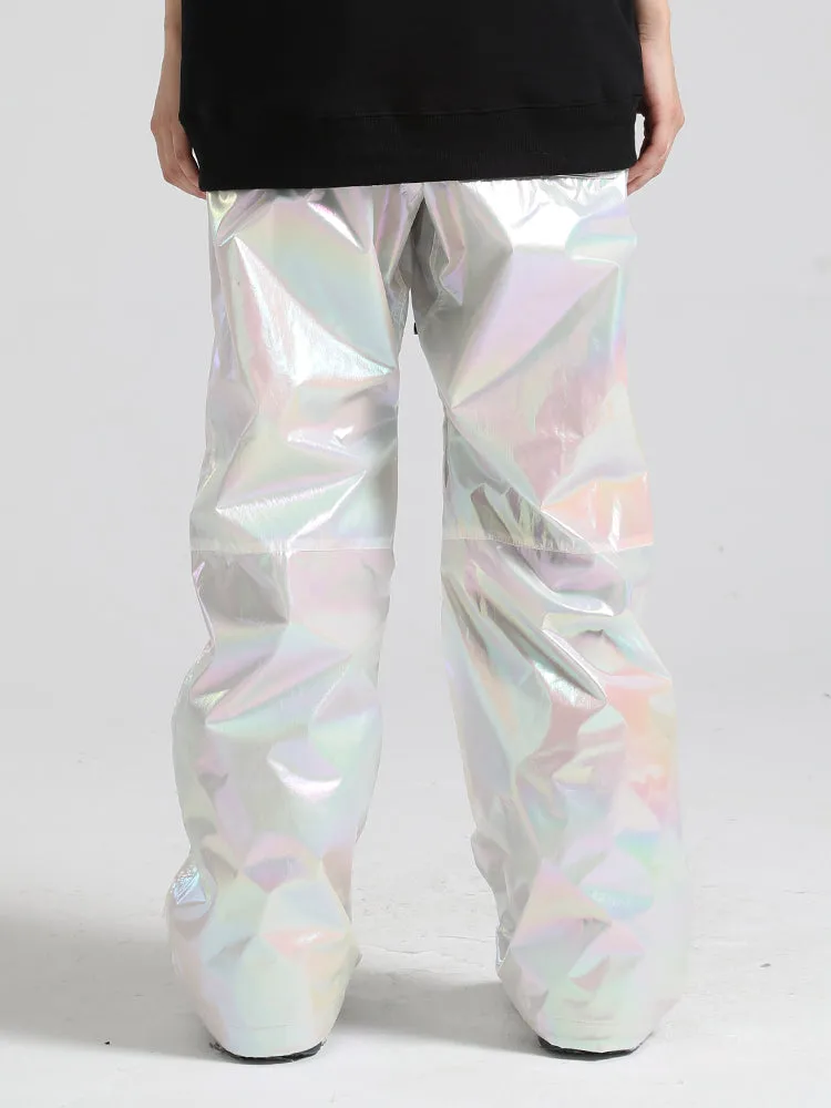 Women's Silver Dazzling Ski Pants