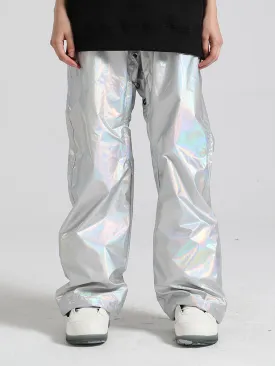 Women's Silver Dazzling Ski Pants