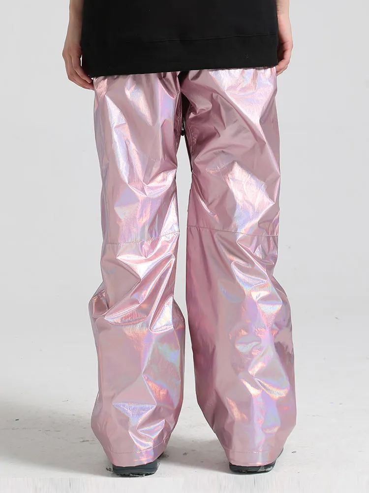 Women's Silver Dazzling Ski Pants