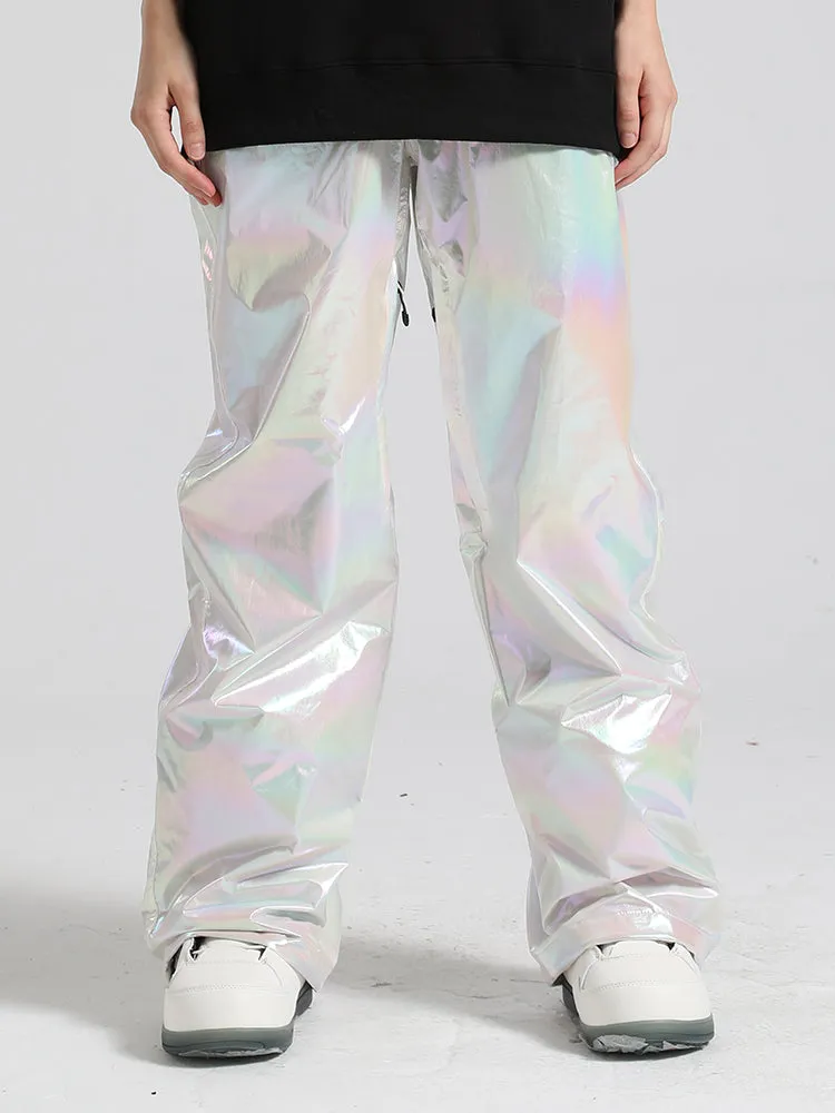 Women's Silver Dazzling Ski Pants