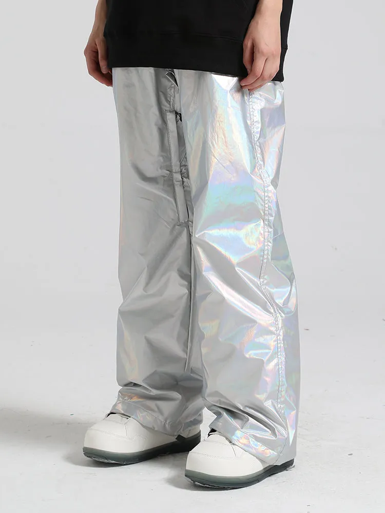 Women's Silver Dazzling Ski Pants